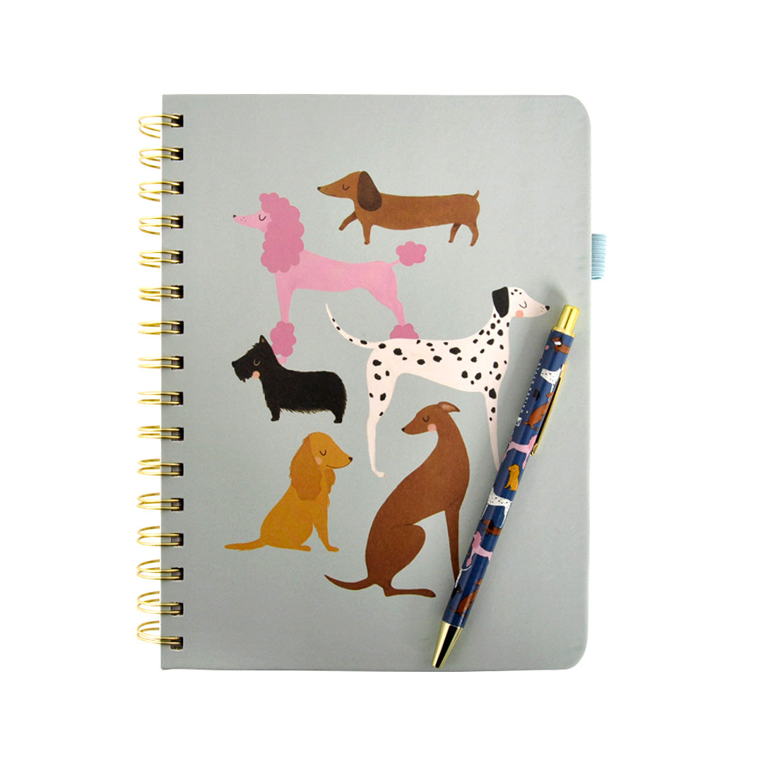 Hardcover Notebook With Pen - Doggies